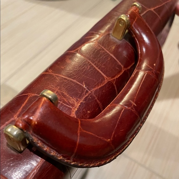 Rare Valentino Vintage Alligator Style Briefcase - Picture 2 of 13